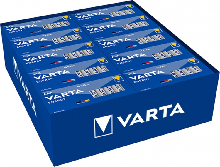 Varta LR03/AAA (Micro) (4103) batterij, 10 stks. box Alkali-mangaan batterij (alkaline), 1,5 V