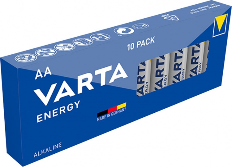 Varta LR6/AA (Mignon) (4106) batterij, 10 stks. in box Alkali-mangaan batterij (alkaline), 1,5 V
