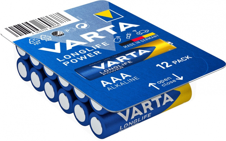 Varta LR03/AAA (Micro) (4903) batterij, 12 stks. box Alkali-mangaan batterij (alkaline), 1,5 V Varta LR03/AAA (Micro) (4903) batterij, 12 stks. box Alkali-mangaan batterij (alkaline), 1,5 V