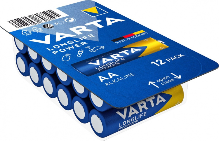 Varta LR6/AA (Mignon) (4906) batterij, 12 stks. box Alkali-mangaan batterij (alkaline), 1,5 V