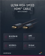 ClickTronic Ultra High Speed HDMI™-kabel Premium kabel | 1x HDMI™ stekker 1x HDMI™ stekker | 1,5 m | UHD 8K @ 60 Hz ClickTronic Ultra High Speed HDMI™-kabel Premium kabel | 1x HDMI™ stekker 1x HDMI™ stekker | 1,5 m | UHD 8K @ 60 Hz