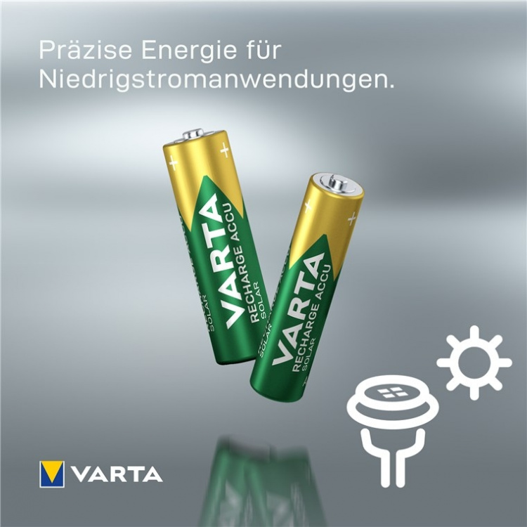 Varta AAA (Micro)/HR03 (56733) oplaadbare batterij - 550 mAh, 2 stks. blister Nikkel-metaalhydride-accu (NiMH), 1,2 V Varta AAA (Micro)/HR03 (56733) oplaadbare batterij - 550 mAh, 2 stks. blister Nikkel-metaalhydride-accu (NiMH), 1,2 V