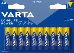 Varta LR6/AA (Mignon) (4906) batterij, 10 stks. blister Alkali-mangaan batterij (alkaline), 1,5 V