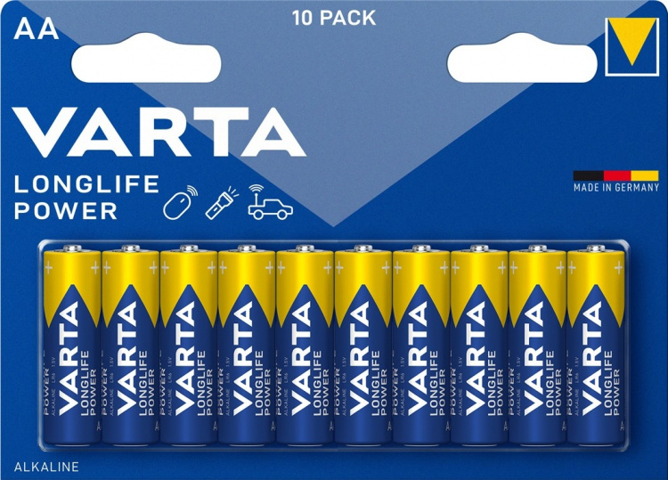 Varta LR6/AA (Mignon) (4906) batterij, 10 stks. blister Alkali-mangaan batterij (alkaline), 1,5 V