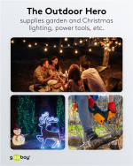 Goobay Stekkerdoos 3-voudig, spatwaterdicht, 3 m 3 stopcontacten met aardingscontact met beschermkappen, geschikt voor gebruik buitenshuis Goobay Stekkerdoos 3-voudig, spatwaterdicht, 3 m 3 stopcontacten met aardingscontact met beschermkappen, geschikt voor gebruik buitenshuis