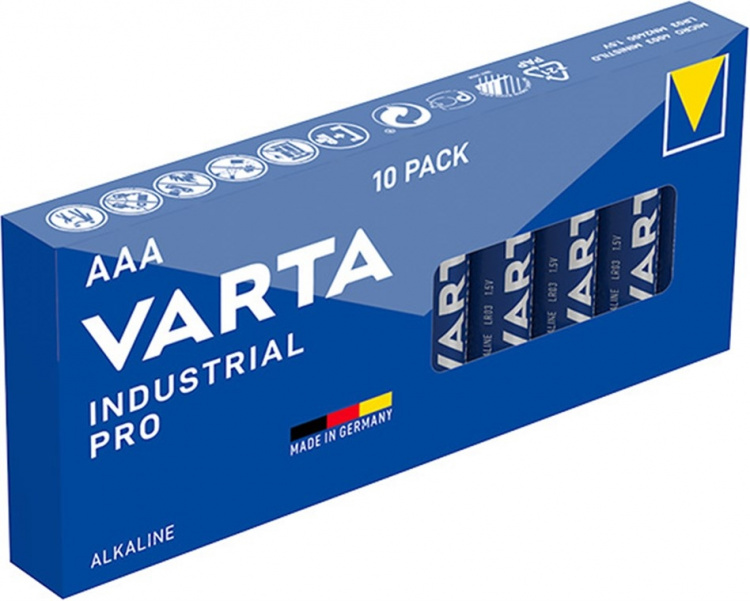Varta LR03/AAA (Micro) (4003) batterij, 10 stks. box Alkali-mangaan batterij (alkaline), 1,5 V Varta LR03/AAA (Micro) (4003) batterij, 10 stks. box Alkali-mangaan batterij (alkaline), 1,5 V