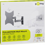 Goobay TV-beugel Basic FULLMOTION (S) voor tv-toestellen van 23 tot 42 inch (58-107 cm), volledig beweegbaar dubbel armgewricht (zwenken en kantelen) tot 15 kg Goobay TV-beugel Basic FULLMOTION (S) voor tv-toestellen van 23 tot 42 inch (58-107 cm), volledig beweegbaar dubbel armgewricht (zwenken en kantelen) tot 15 kg
