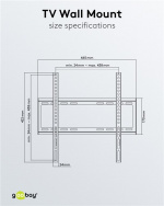 Goobay TV-beugel Basic FIXED (M) voor tv\'s van 32 tot 55 inch (81-140 cm) tot 35 kg