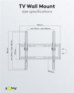 Goobay TV-beugel Basic TILT (M) voor tv\'s van 32 tot 55 inch (81-140 cm), kantelbaar tot 35 kg