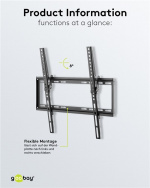 Goobay TV-beugel Basic TILT (M) voor tv\'s van 32 tot 55 inch (81-140 cm), kantelbaar tot 35 kg