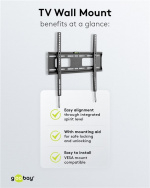 Goobay TV-beugel Pro FIXED (M) voor tv\'s van 32 tot 55 inch (81-140 cm) tot 50 kg