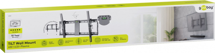 Goobay TV-beugel Basic TILT (L) voor tv\'s van 37 tot 70 inch (94-178 cm), kantelbaar tot 70 kg