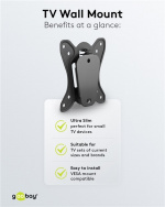 Goobay TV-beugel Basic FIXED (maat S) voor TV-toestellen en monitoren van 23 tot 42 inch (58-107 cm) tot 25 kg Goobay TV-beugel Basic FIXED (maat S) voor TV-toestellen en monitoren van 23 tot 42 inch (58-107 cm) tot 25 kg