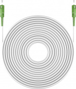 Goobay Glasvezelkabel (FTTH), Singlemode (OS2) White, wit (Simplex), 1 m optische vezel, SC-APC (8°) stekker > SC-APC (8°) stekker, halogeenvrije kabelmantel (LSZH)