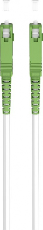 Goobay Glasvezelkabel (FTTH), Singlemode (OS2) White, wit (Simplex), 10 m optische vezel, SC-APC (8°) stekker > SC-APC (8°) stekker, halogeenvrije kabelmantel (LSZH)