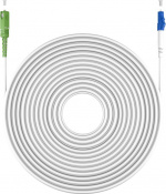 Goobay Glasvezelkabel (FTTH), Singlemode (OS2) White, wit (Simplex), 15 m optische vezel, SC-APC (8°) stekker > LC-UPC-stekker, halogeenvrije kabelmantel (LSZH)