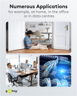 Goobay Glasvezelkabel (FTTH), Singlemode (OS2) White, wit (Simplex), 2 m optische vezel, SC-APC (8°) stekker > SC-UPC-stekker, halogeenvrije kabelmantel (LSZH)