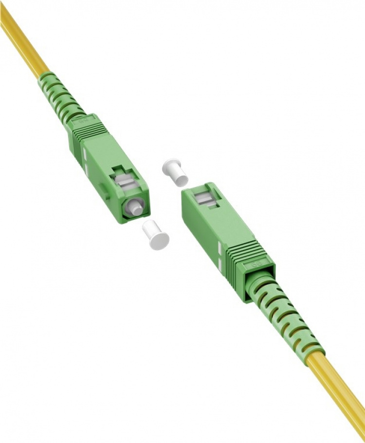 Goobay Glasvezelkabel (FTTH), Singlemode (OS2) Yellow, geel (Simplex), 0,5 m optische vezel, SC-APC (8°) stekker > SC-APC (8°) stekker, halogeenvrije kabelmantel (LSZH) Goobay Glasvezelkabel (FTTH), Singlemode (OS2) Yellow, geel (Simplex), 0,5 m optische vezel, SC-APC (8°) stekker > SC-APC (8°) stekker, halogeenvrije kabelmantel (LSZH)