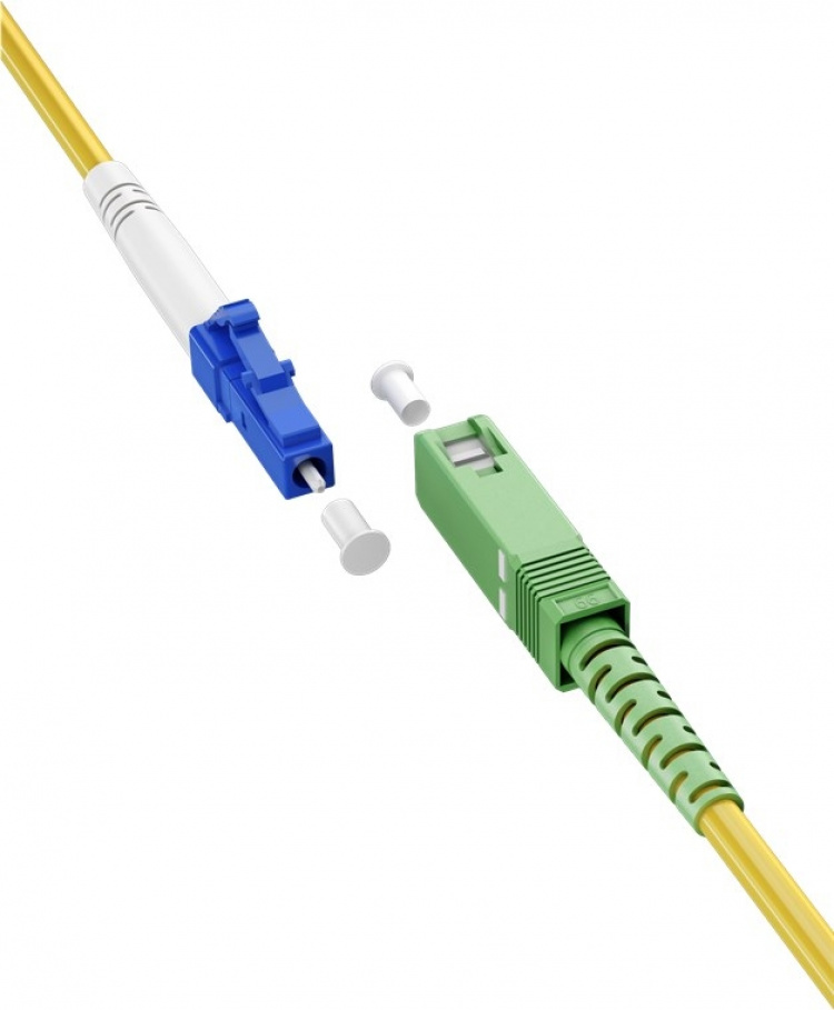Goobay Glasvezelkabel (FTTH), Singlemode (OS2) Yellow, geel (Simplex), 15 m optische vezel, SC-APC (8°) stekker > LC-UPC-stekker, halogeenvrije kabelmantel (LSZH) Goobay Glasvezelkabel (FTTH), Singlemode (OS2) Yellow, geel (Simplex), 15 m optische vezel, SC-APC (8°) stekker > LC-UPC-stekker, halogeenvrije kabelmantel (LSZH)