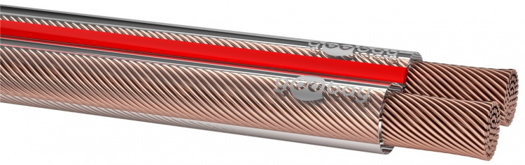 Goobay Luidsprekerkabel transparant CCA 25 m rol, doorsnede 2 x 1,5 mm²