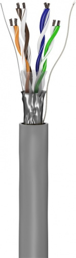 Goobay CAT 5e Netwerkkabel, F/UTP, 100 m, grijs Met koper beklede aluminium geleider (CCA), AWG 26/7 (stranded), PVC-kabelmantel