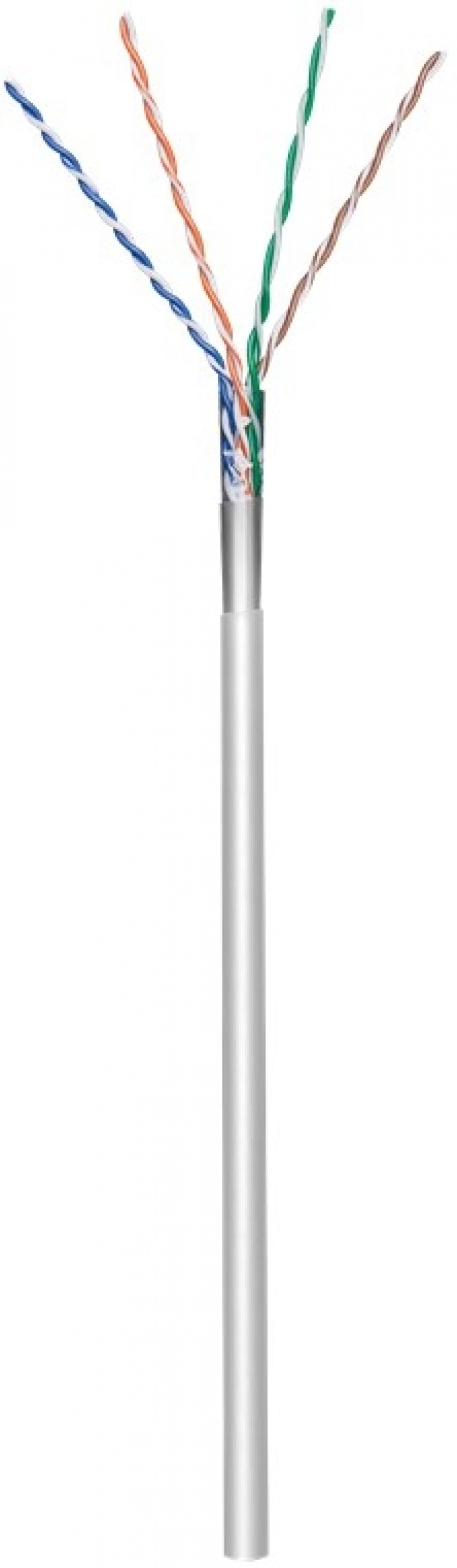 Goobay CAT 5e Netwerkkabel, F/UTP, 100 m, grijs Met koper beklede aluminium geleider (CCA), AWG 26/7 (stranded), PVC-kabelmantel