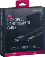 ClickTronic HDMI™ naar Micro HDMI™ adapterkabel Premium kabel | 1x HDMI™ stekker 1x Micro-HDMI™ stekker | 5,0 m | UHD 4K @ 30 Hz ClickTronic HDMI™ naar Micro HDMI™ adapterkabel Premium kabel | 1x HDMI™ stekker 1x Micro-HDMI™ stekker | 5,0 m | UHD 4K @ 30 Hz