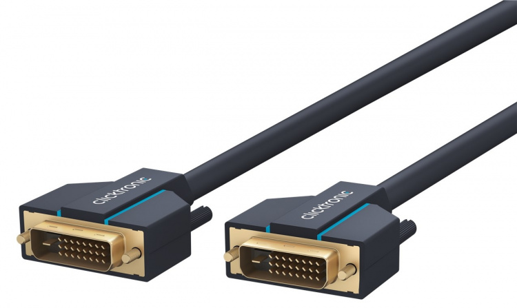 ClickTronic DVI-kabel Premium kabel | 1x DVI stekker 1x DVI stekker | 5,0 m | WQXGA @ 60 Hz