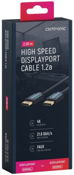 ClickTronic DisplayPort™-kabel Premium kabel | 1x DisplayPort™ stekker 1x DisplayPort™ stekker | 2,0 m | UHD 4K @ 60 Hz
