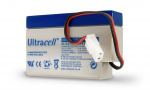 Ultracell Loodaccu 12 V, 0,8 Ah (UL0.8-12) AMP-stekker Loodaccu