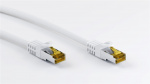 Goobay RJ45 netwerkkabel S/FTP (PiMF), 500 MHz, met CAT 7 ruwe kabel, wit, 7,5 m LSZH halogeenvrije kabelmantel, koper, RJ45-connector (CAT 6A)
