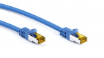 Goobay RJ45 netwerkkabel S/FTP (PiMF), 500 MHz, met CAT 7 ruwe kabel, blauw, 1 m LSZH halogeenvrije kabelmantel, koper, RJ45-connector (CAT 6A)