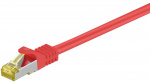 Goobay RJ45 netwerkkabel S/FTP (PiMF), 500 MHz, met CAT 7 ruwe kabel, rood, 1 m LSZH halogeenvrije kabelmantel, koper, RJ45-connector (CAT 6A)