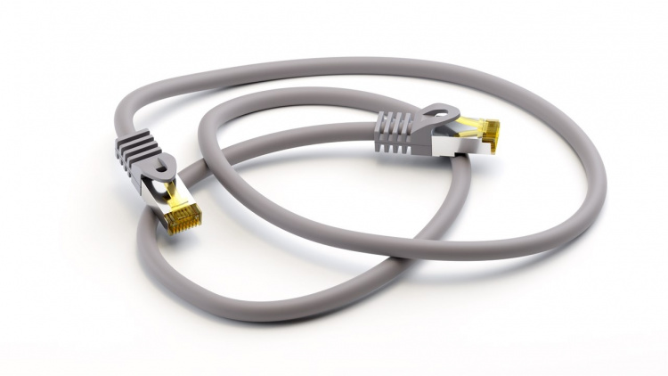 Goobay RJ45 netwerkkabel S/FTP (PiMF), 500 MHz, met CAT 7 ruwe kabel, grijs, 2 m LSZH halogeenvrije kabelmantel, koper, RJ45-connector (CAT 6A)