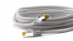 Goobay RJ45 netwerkkabel S/FTP (PiMF), 500 MHz, met CAT 7 ruwe kabel, grijs, 20 m LSZH halogeenvrije kabelmantel, koper, RJ45-connector (CAT 6A)