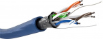 Goobay CAT 5e Netwerkkabel, F/UTP, 100 m, blauw Met koper beklede aluminium geleider (CCA), AWG 26/7 (stranded), PVC-kabelmantel