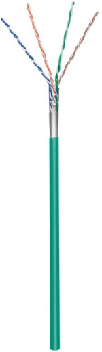 Goobay CAT 5e Netwerkkabel, F/UTP, 100 m, groen Met koper beklede aluminium geleider (CCA), AWG 26/7 (stranded), PVC-kabelmantel Goobay CAT 5e Netwerkkabel, F/UTP, 100 m, groen Met koper beklede aluminium geleider (CCA), AWG 26/7 (stranded), PVC-kabelmantel