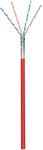 Goobay CAT 5e Netwerkkabel, F/UTP, 100 m, rood Met koper beklede aluminium geleider (CCA), AWG 26/7 (stranded), PVC-kabelmantel Goobay CAT 5e Netwerkkabel, F/UTP, 100 m, rood Met koper beklede aluminium geleider (CCA), AWG 26/7 (stranded), PVC-kabelmantel