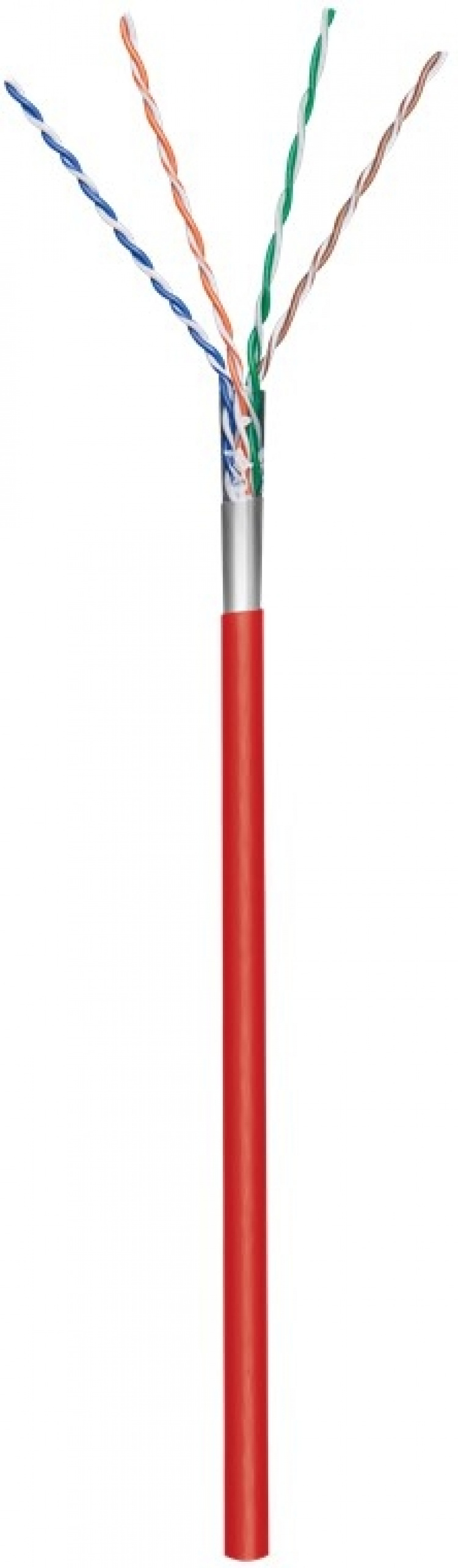 Goobay CAT 5e Netwerkkabel, F/UTP, 100 m, rood Met koper beklede aluminium geleider (CCA), AWG 26/7 (stranded), PVC-kabelmantel Goobay CAT 5e Netwerkkabel, F/UTP, 100 m, rood Met koper beklede aluminium geleider (CCA), AWG 26/7 (stranded), PVC-kabelmantel