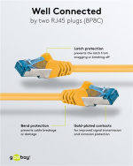 Goobay CAT 6A netwerkkabel, S/FTP (PiMF), geel, 2 m koperen geleider (CU), halogeenvrije kabelmantel (LSZH) Goobay CAT 6A netwerkkabel, S/FTP (PiMF), geel, 2 m koperen geleider (CU), halogeenvrije kabelmantel (LSZH)
