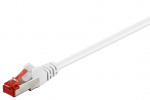 Goobay CAT 6 netwerkkabel, S/FTP (PiMF), wit, 7,5 m met koper beklede aluminium geleider (CCA)