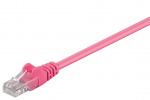 Goobay CAT 5e netwerkkabel, U/UTP, magenta, 1,5 m met koper beklede aluminium geleider (CCA)