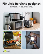 Goobay Aansluitkabel voor hete apparatuur, 2 m, Wit Aardingscontactstekker (type F, CEE 7/7) > apparaatcontactdoos C15