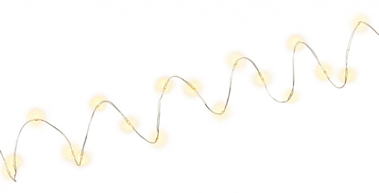 Goobay 2 x 20-delige LED-lampjesketting met zilverdraad, incl. timer sfeervolle lichtdecoratie voor binnenhuis