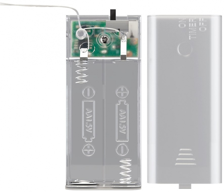 Goobay 2 x 20-delige LED-lampjesketting met zilverdraad, incl. timer sfeervolle lichtdecoratie voor binnenhuis