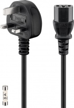 Goobay UK kabel voor koud apparaat, 1,5 m, zwart UK 3-polige stekker (type G, BS 1363) > apparaatcontactdoos C13 (IEC-stekker) Goobay UK kabel voor koud apparaat, 1,5 m, zwart UK 3-polige stekker (type G, BS 1363) > apparaatcontactdoos C13 (IEC-stekker)