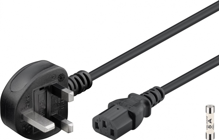 Goobay UK kabel voor koud apparaat, 1,5 m, zwart UK 3-polige stekker (type G, BS 1363) > apparaatcontactdoos C13 (IEC-stekker) Goobay UK kabel voor koud apparaat, 1,5 m, zwart UK 3-polige stekker (type G, BS 1363) > apparaatcontactdoos C13 (IEC-stekker)