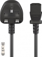 Goobay UK kabel voor koud apparaat, 1,5 m, zwart UK 3-polige stekker (type G, BS 1363) > apparaatcontactdoos C13 (IEC-stekker) Goobay UK kabel voor koud apparaat, 1,5 m, zwart UK 3-polige stekker (type G, BS 1363) > apparaatcontactdoos C13 (IEC-stekker)