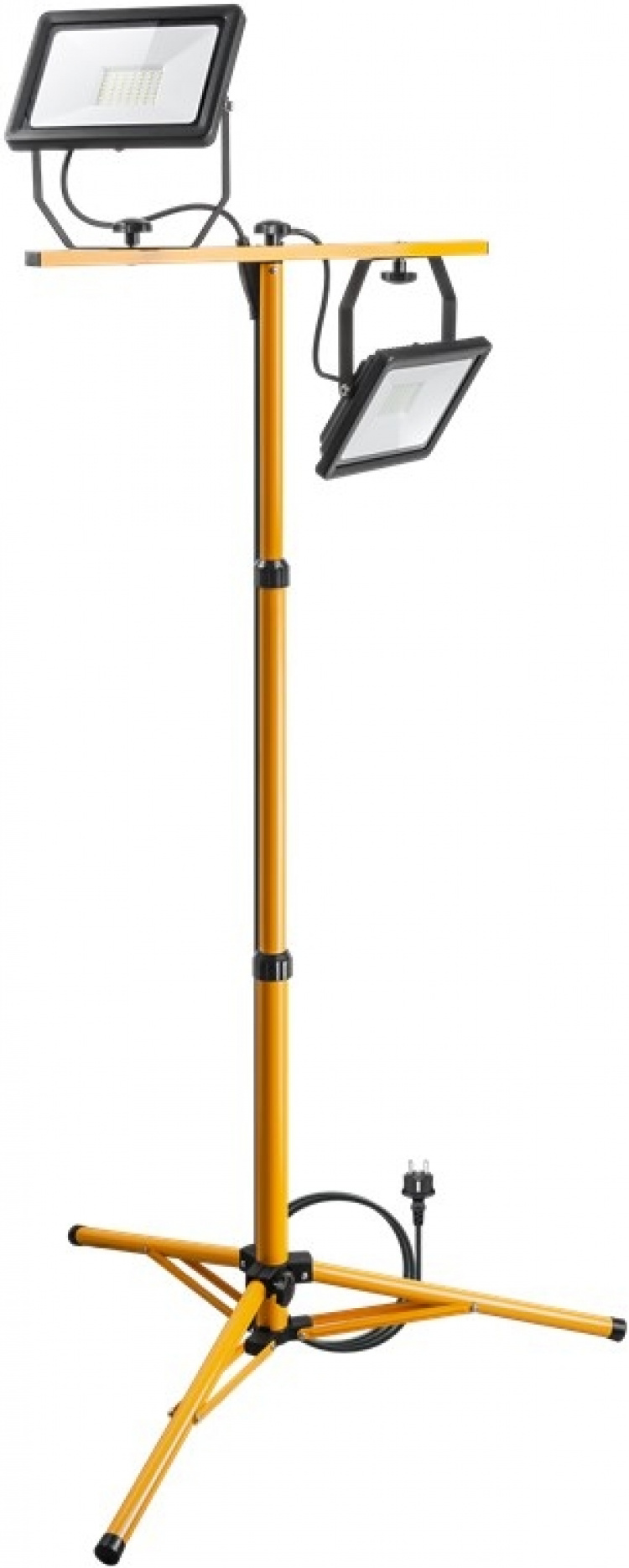 Goobay LED-bouwspot met telescoopstatief, 2x 50 Watt met een totaal van 8500 lm en koud wit licht (6500 K), geschikt voor binnen- en buitengebruik (IP65) Goobay LED-bouwspot met telescoopstatief, 2x 50 Watt met een totaal van 8500 lm en koud wit licht (6500 K), geschikt voor binnen- en buitengebruik (IP65)