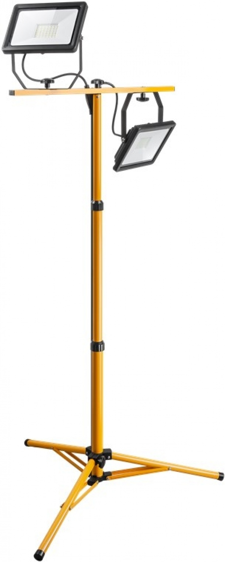 Goobay LED-bouwspot met telescoopstatief, 2x 50 Watt met een totaal van 8500 lm en koud wit licht (6500 K), geschikt voor binnen- en buitengebruik (IP65) Goobay LED-bouwspot met telescoopstatief, 2x 50 Watt met een totaal van 8500 lm en koud wit licht (6500 K), geschikt voor binnen- en buitengebruik (IP65)